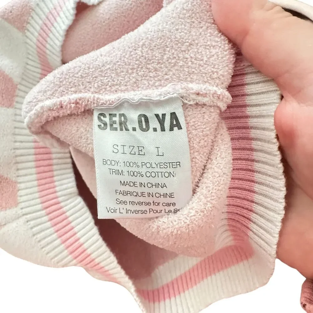 SER.O.YA Zeri Abstract Sweater Vest Top Pink White Large - Picture 6 of 6